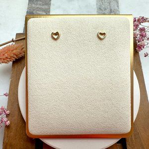 Cute Mini Gold Heart Stud Earrings | 14k Gold Plated Sterling Silver